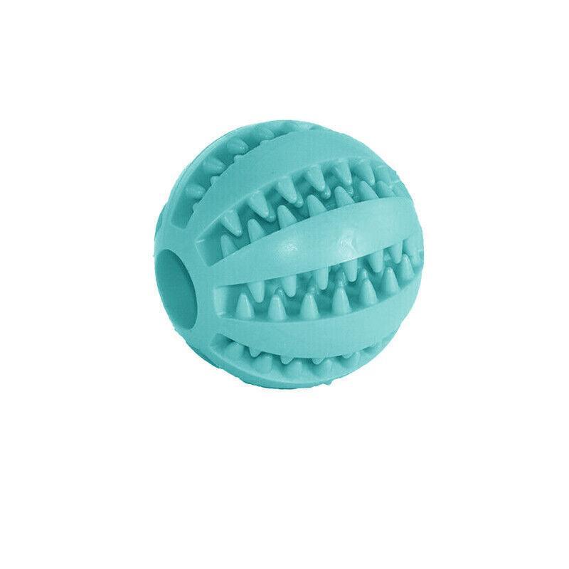 Dog Chew Toy Rubber Ball Treat Dispenser Dental Cleaning Training Play Ball - Red Spherical (Large)