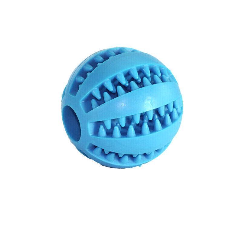 Dog Chew Toy Rubber Ball Treat Dispenser Dental Cleaning Training Play Ball - Red Spherical (Large)