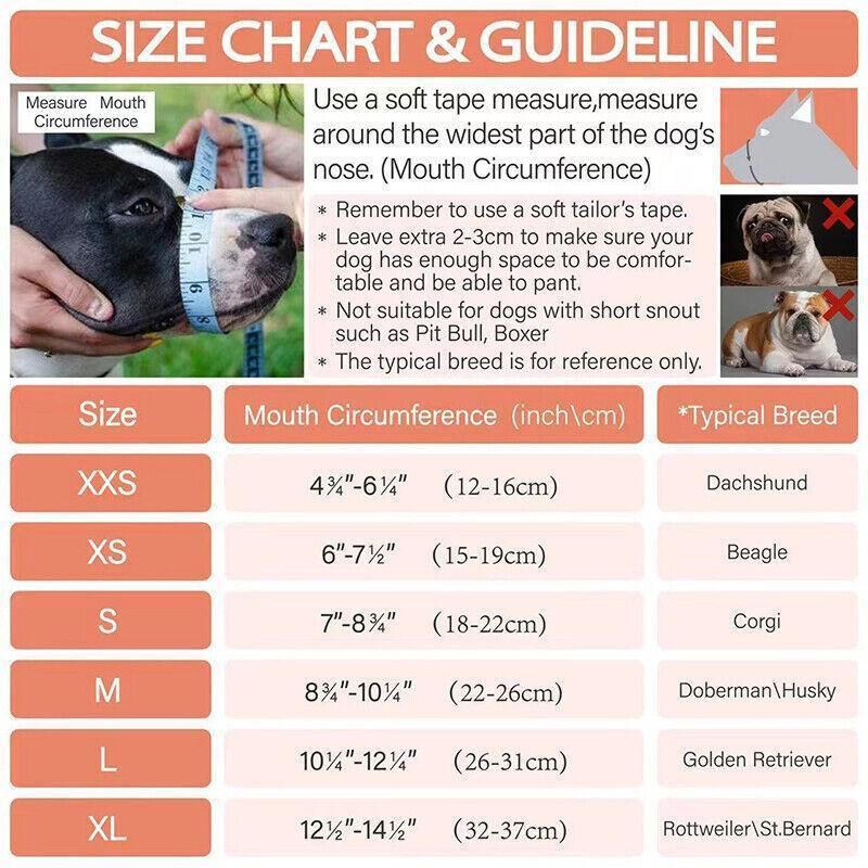 Adjustable XXS Size Pet Dog Mask Mouth Muzzle Anti Barking Bite Stop Chewing Mask - Grey