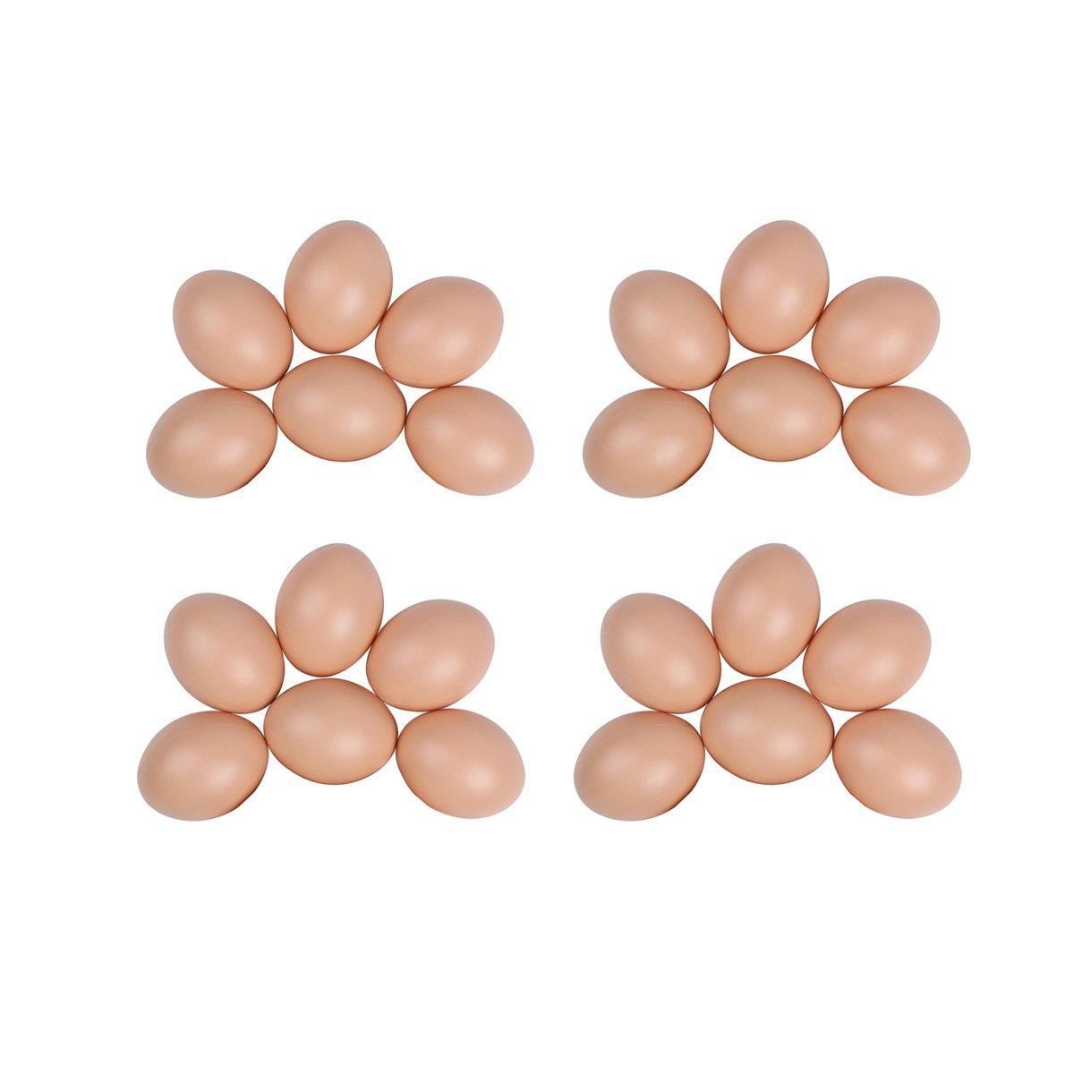 Plastic Painting Eggs DIY Toy Fake Eggs Colourful Drawing Craft Durable Egg - 6PCS