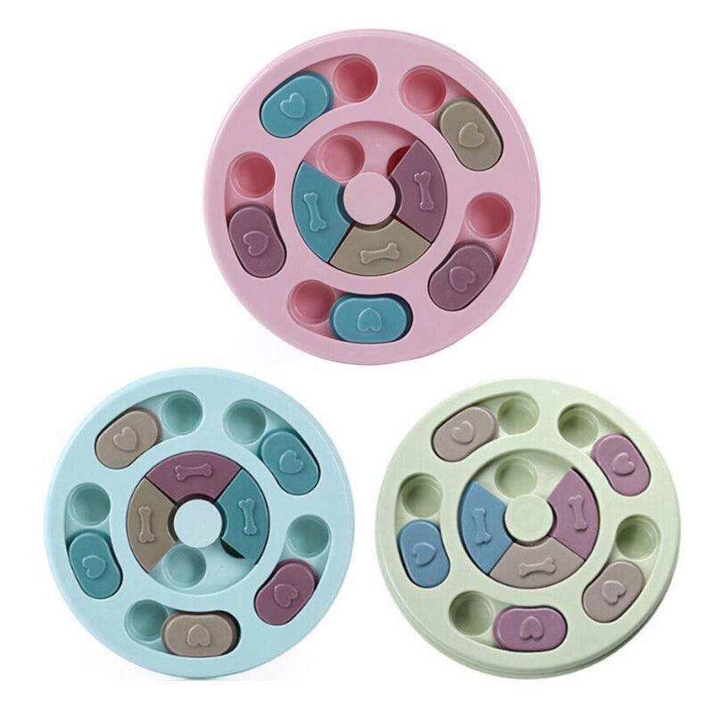 Dog Treat Dispenser Puppy Feeder Puzzle Game Interactive Toy Pet Training Supply - Green