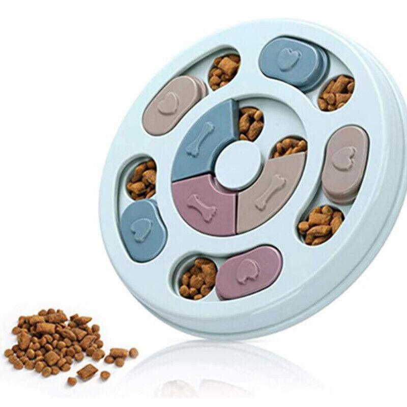 Dog Treat Dispenser Puppy Feeder Puzzle Game Interactive Toy Pet Training Supply - Green