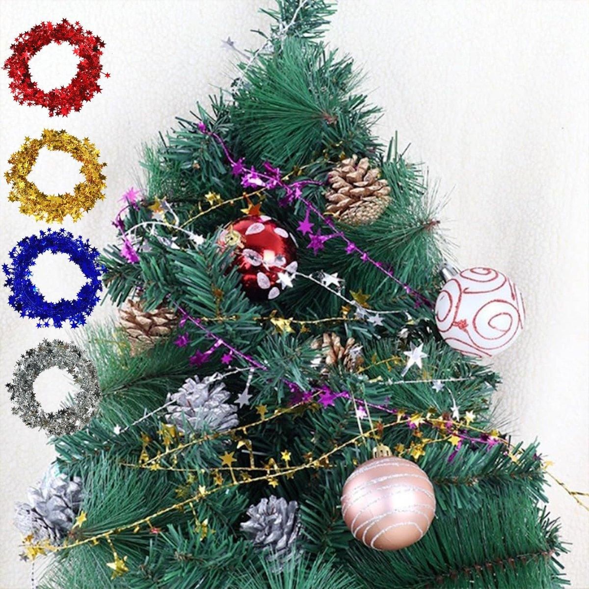 10pcs Christmas Wreath Decorations Festive Holiday Door Hanging Ornament Set - Silver