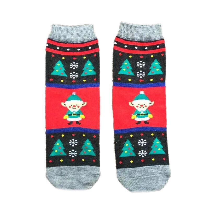 Christmas Socks Santa Reindeer Snowman Pattern Xmas Party Gift Stockings - Clown