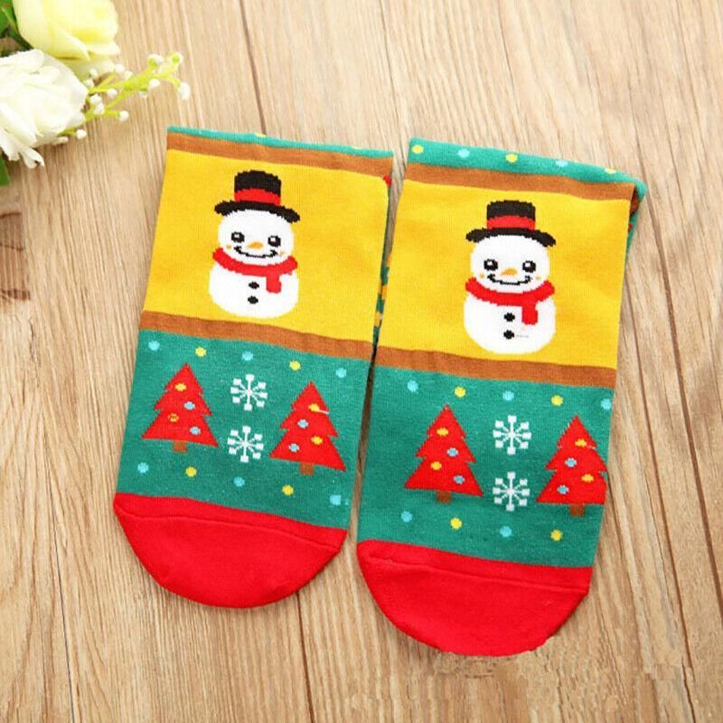 Christmas Socks Santa Reindeer Snowman Pattern Xmas Party Gift Stockings - Deer