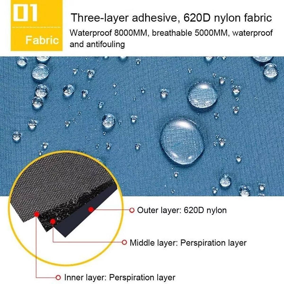 Waterproof Gaiters Snowproof Sandproof Leg Cover Hiking Skiing Outdoor Gear - Black-L