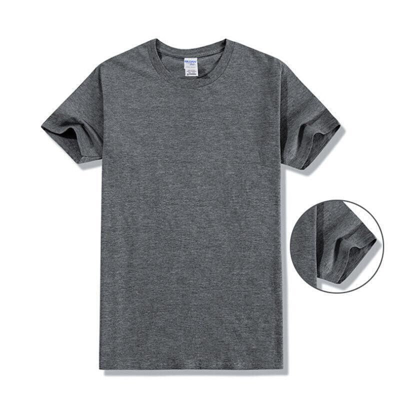 S Size Gildan Men T-shirt Plain Blank 100% premium Cotton Basic Tee Short Sleeve 76000 - Grey
