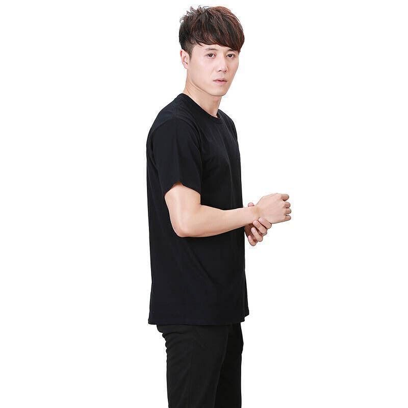 S Size Gildan Men T-shirt Plain Blank 100% premium Cotton Basic Tee Short Sleeve 76000 - White