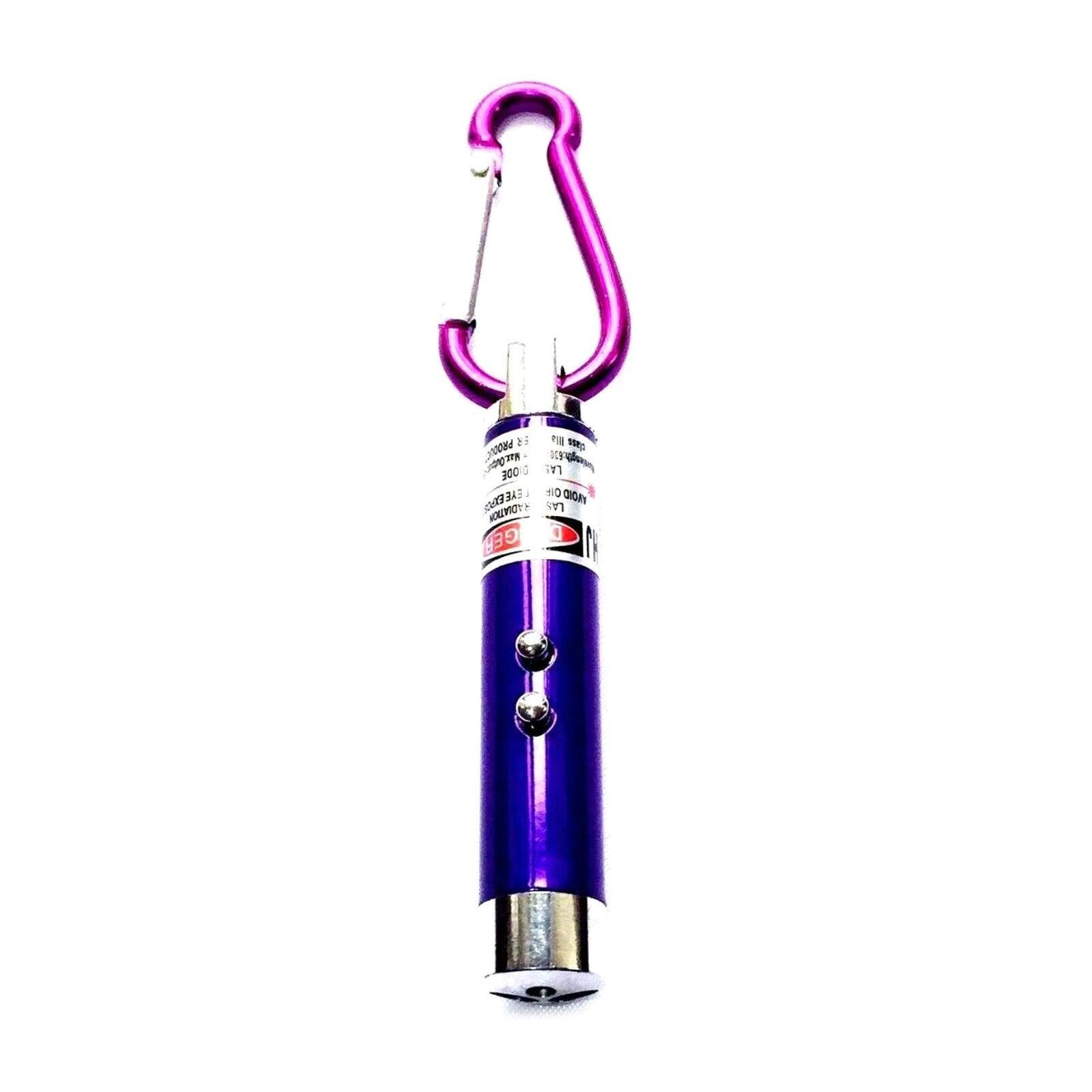 Interactive Cat Laser Pointer Toy with LED and UV Light for Pet Play Training - Green