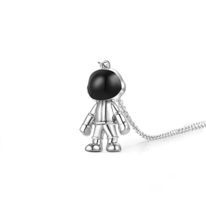 Hip Hop Titanium Steel Astronaut Pendant Necklace Men Women Gift