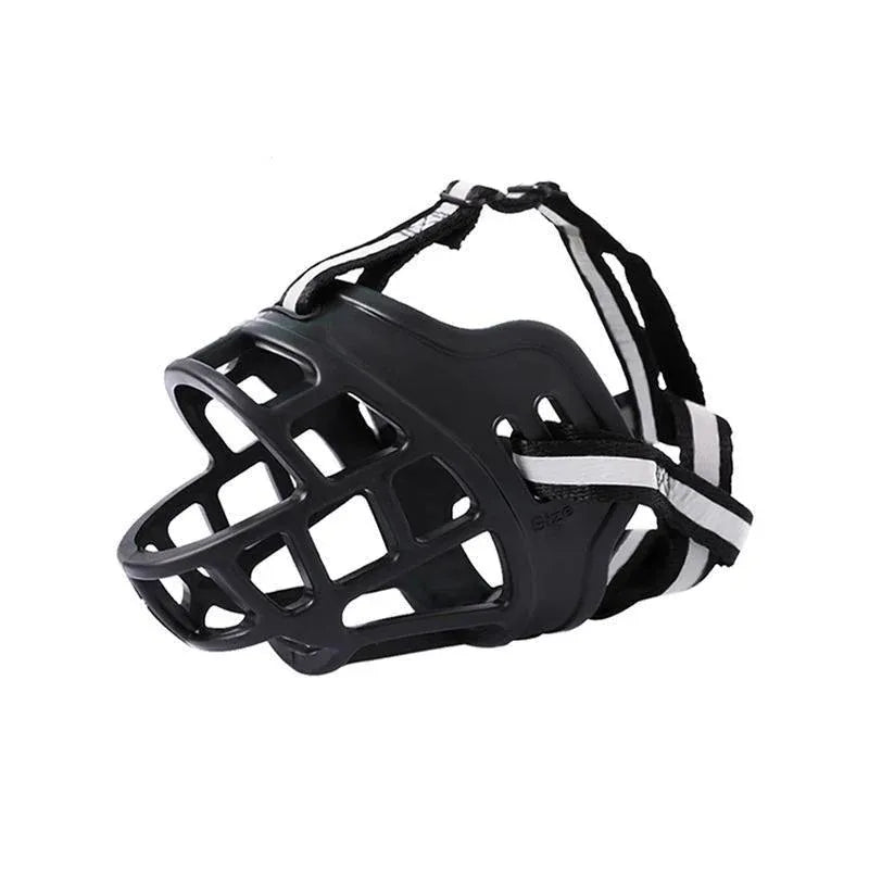 6 Sizes Adjustable Pet Dog No Bite Silicone Basket Muzzle Cage Mouth Mesh Cover - 1#