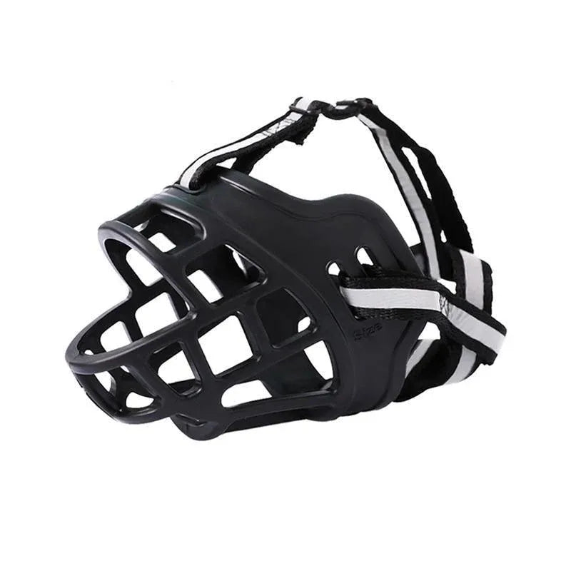6 Sizes Adjustable Pet Dog No Bite Silicone Basket Muzzle Cage Mouth Mesh Cover - 2#