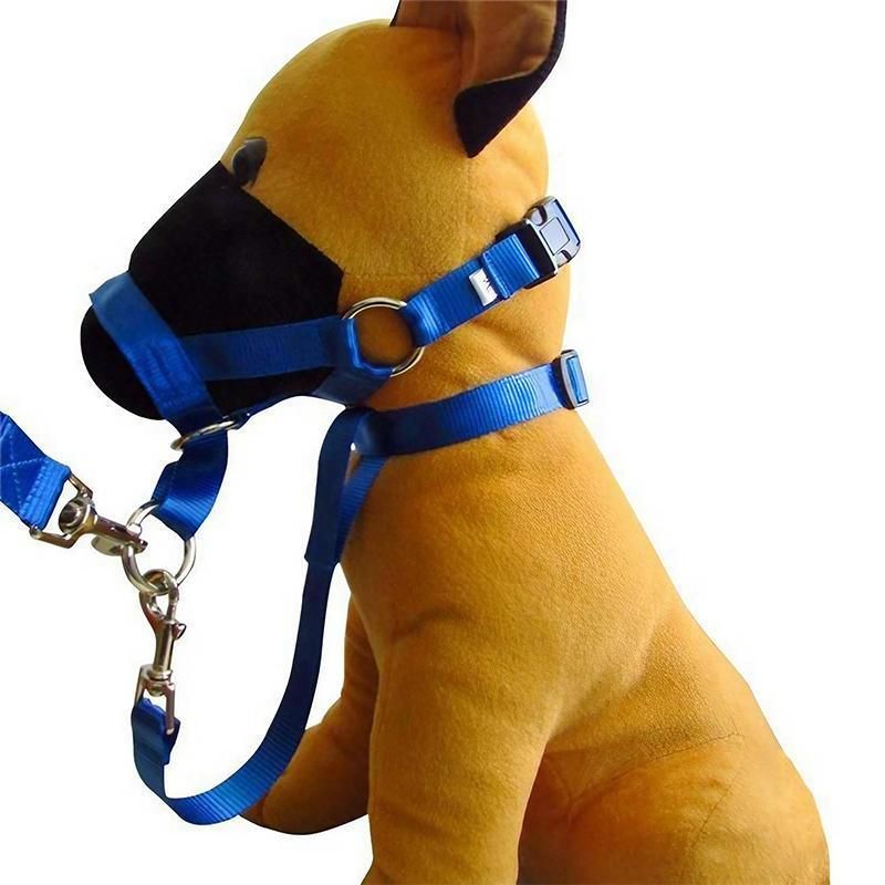 Pink Dog Training Head Collar Halter Stop Pulling Training Tool Harness Strap Leader - XXL