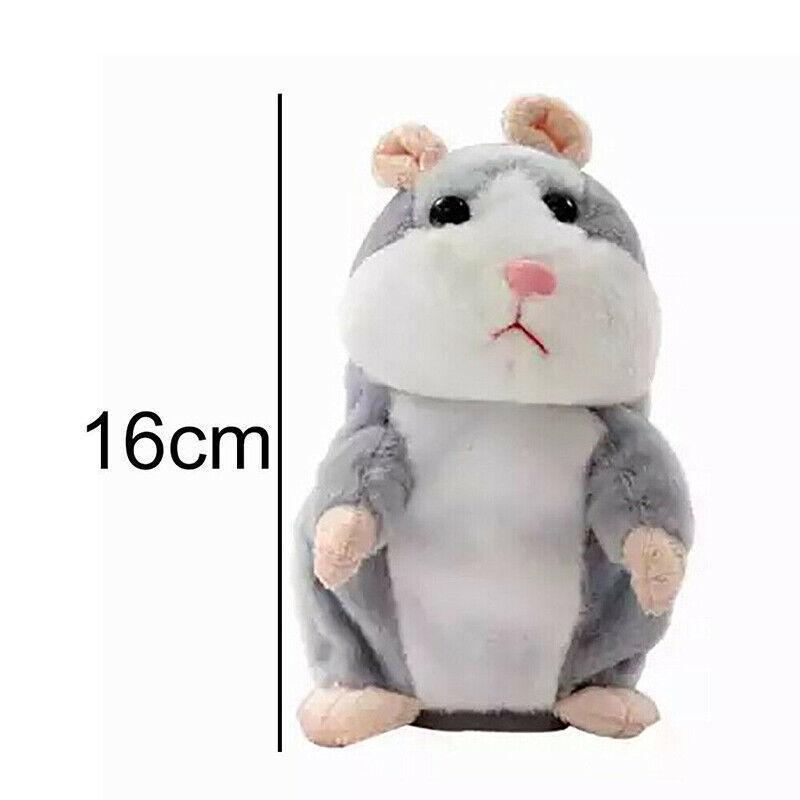 Plush Talking Hamster Toy with Voice Mimicry Nod Action Xmas Gift for Pet Lovers - Light Brown