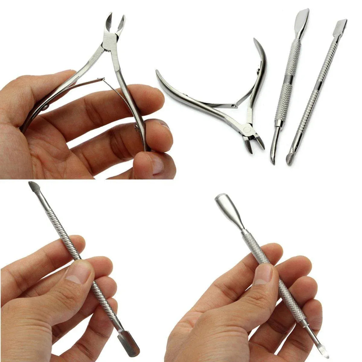 3pcs Manicure Tool Set for Dead Skin Removal Nail Care Pedicure Kit Essentials