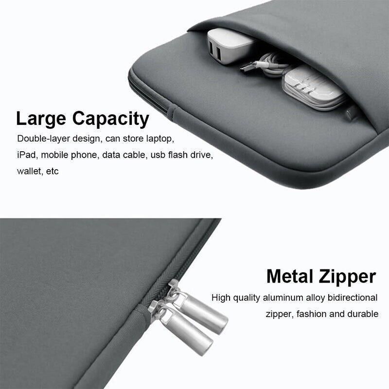 Black Laptop MacBook NoteBook Sleeve Bag Travel Carry Case Cover 13 14 15 16 Inch - 15Inch