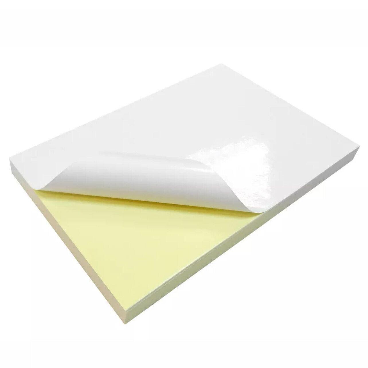 A4 Self Adhesive Sticker Paper Sheet Label Laser Inkjet Print Mailing Address - White Matte 2x6 *100 PCS
