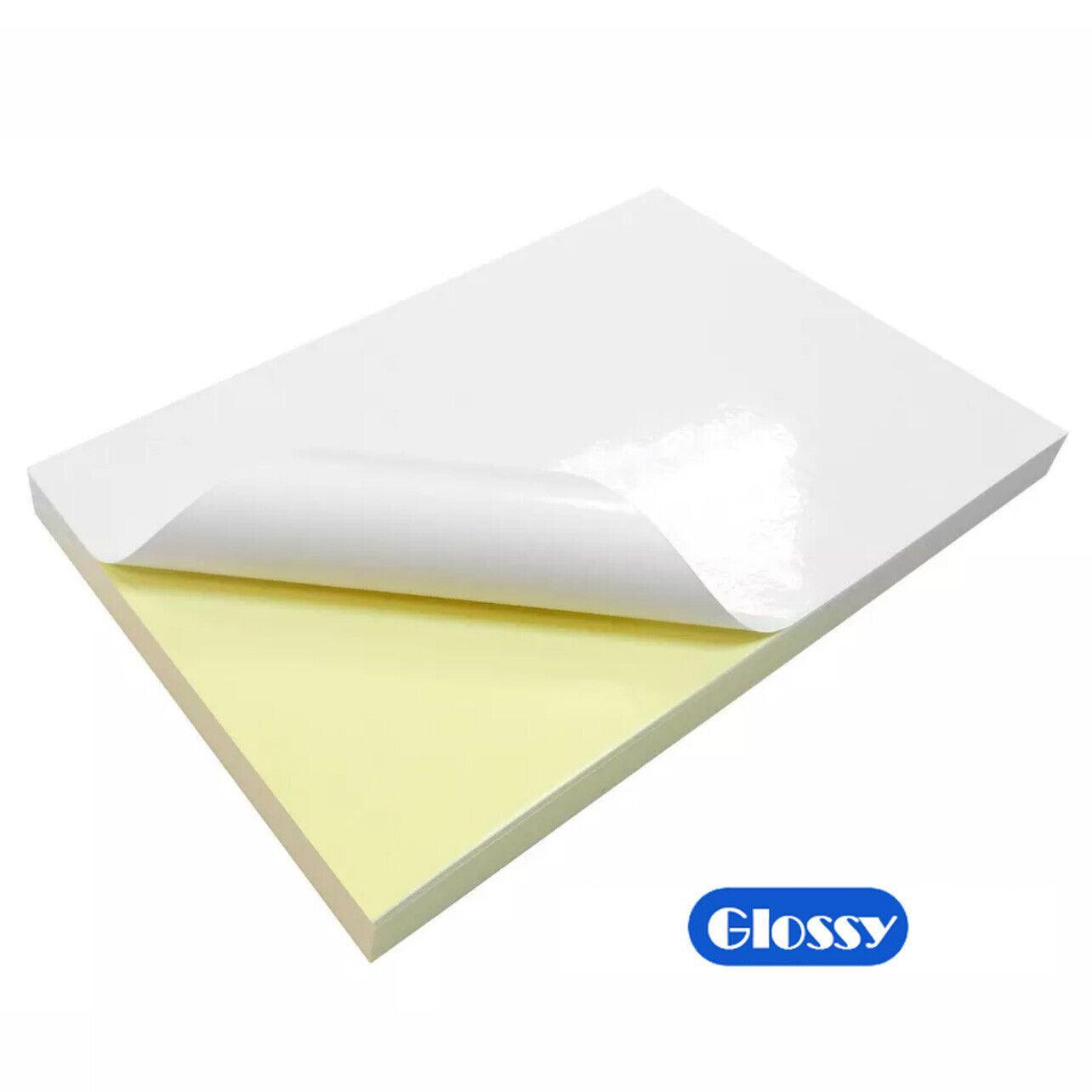 A4 Self Adhesive Sticker Paper Sheet Label Laser Inkjet Print Mailing Address - White Matte 2x6 *100 PCS