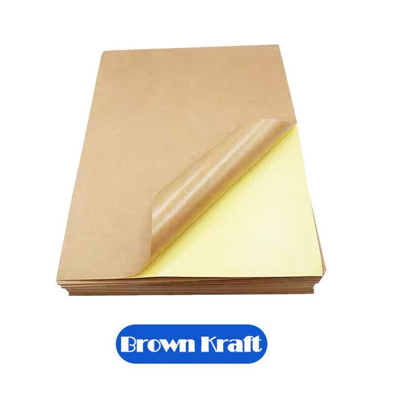 A4 Self Adhesive Sticker Paper Sheet Label Laser Inkjet Print Mailing Address - White Matte 2x6 *100 PCS