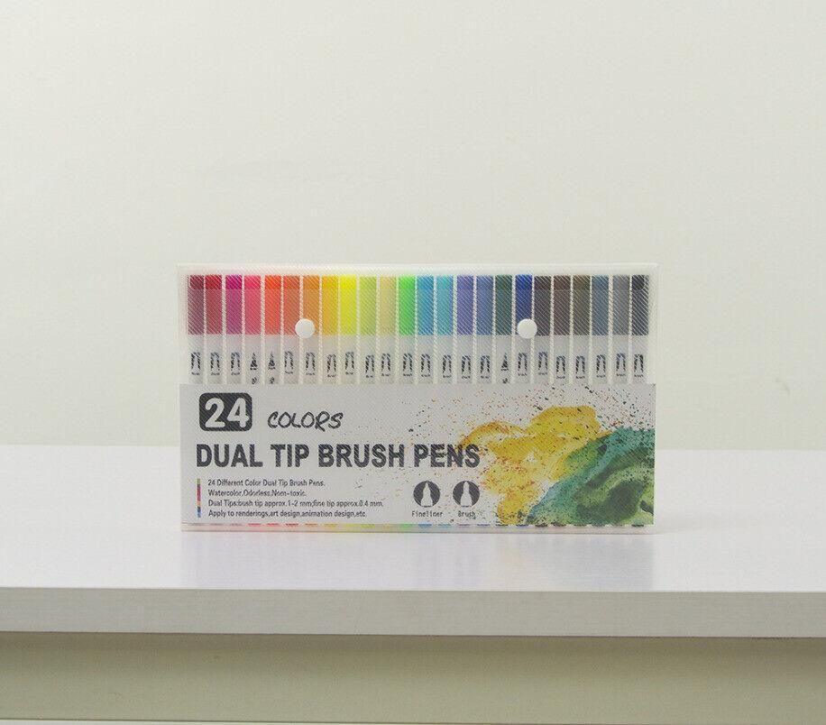 12-120 Watercolor Brush Pen Set Artist Sketch Marker - White-72 Colours