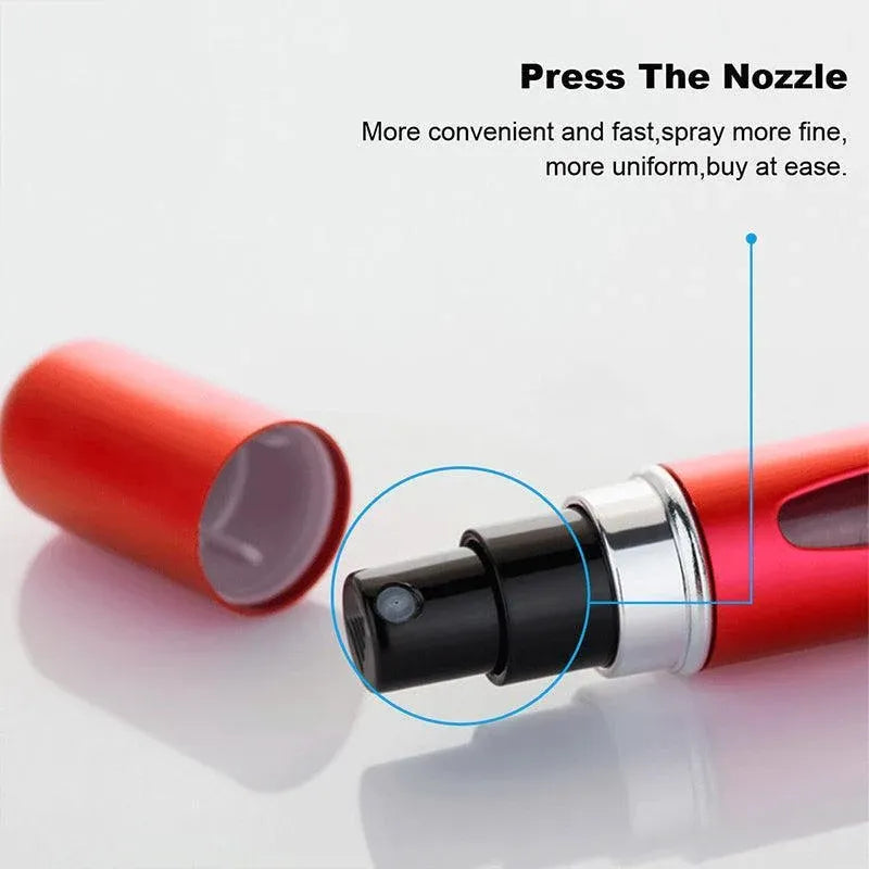 Portable Perfume Atomizer Spray Bottle 8ml Refillable Scent Pump for Travel Use - Blue
