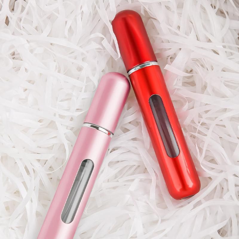 Portable Perfume Atomizer Spray Bottle 8ml Refillable Scent Pump for Travel Use - Gold