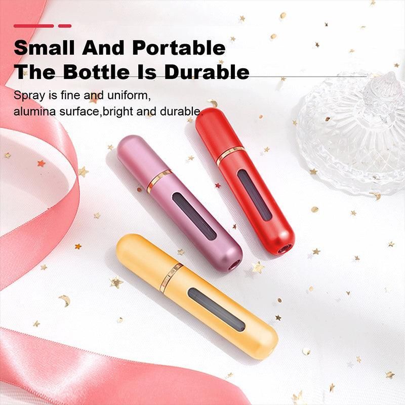 Portable Perfume Atomizer Spray Bottle 8ml Refillable Scent Pump for Travel Use - Matte Pink