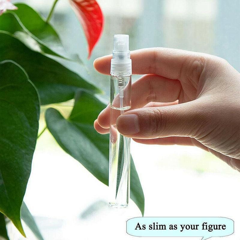 10Pcs Glass Perfume Bottles - 3/5/10ml with Atomizer Pump Spray - 10ML 10PCS