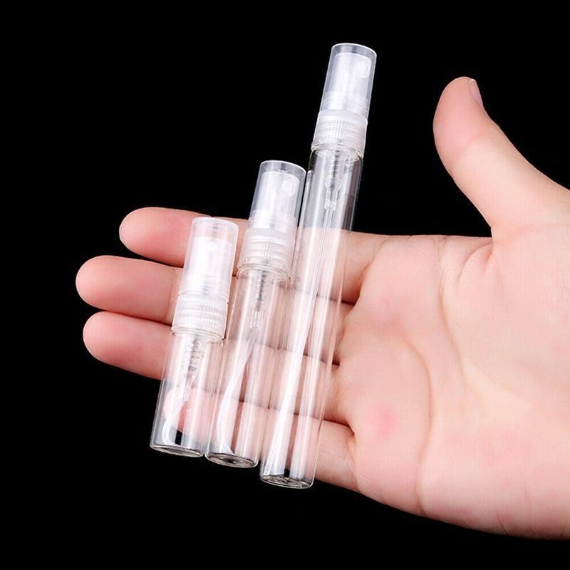10Pcs Glass Perfume Bottles - 3/5/10ml with Atomizer Pump Spray - 10ML 10PCS