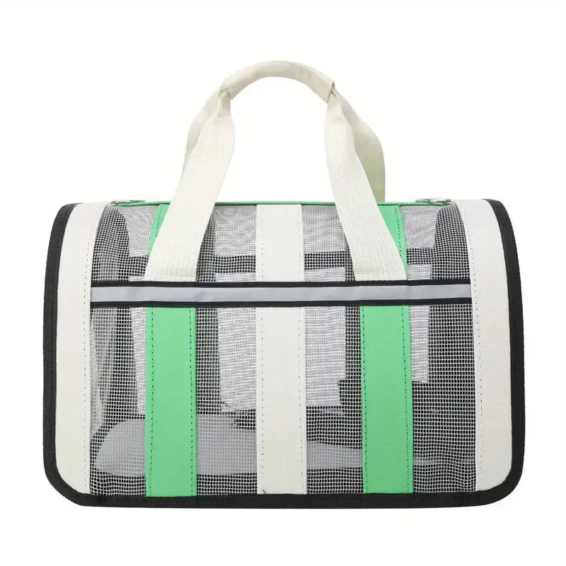 Pet Carrier Bag Portable Travel Cat Tote Bag Soft Breathable Cat Bag for Outdoor - Blue