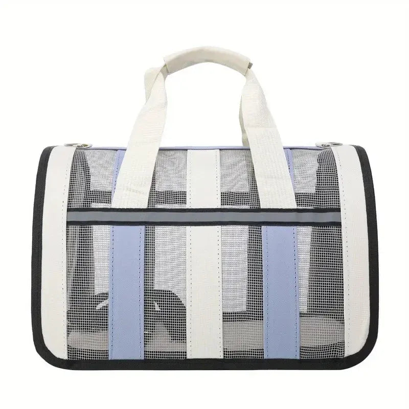 Pet Carrier Bag Portable Travel Cat Tote Bag Soft Breathable Cat Bag for Outdoor - Blue