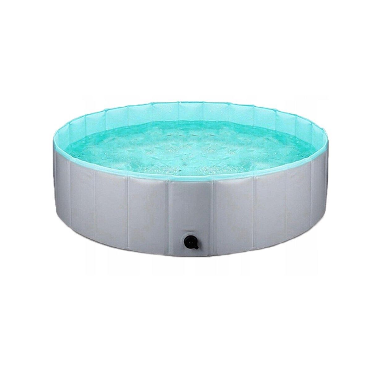 Pet Swimming Pool Foldable Portable Pool for Dogs Outdoor Summer Play - Red-120x30cm