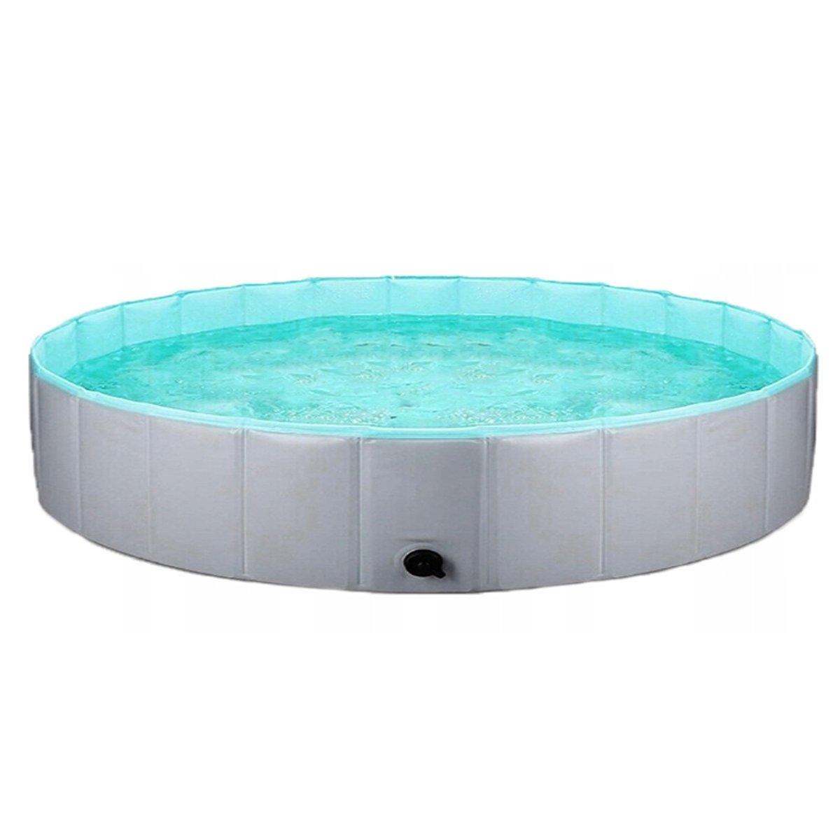 Pet Swimming Pool Foldable Portable Pool for Dogs Outdoor Summer Play - Red-120x30cm