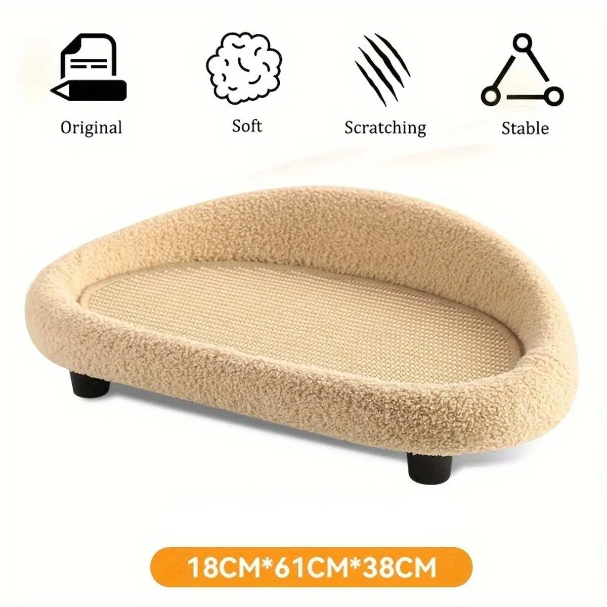 Large Cat Scratching Board Sofa Scratch Resistant Nest for Cats and Kittens - Green