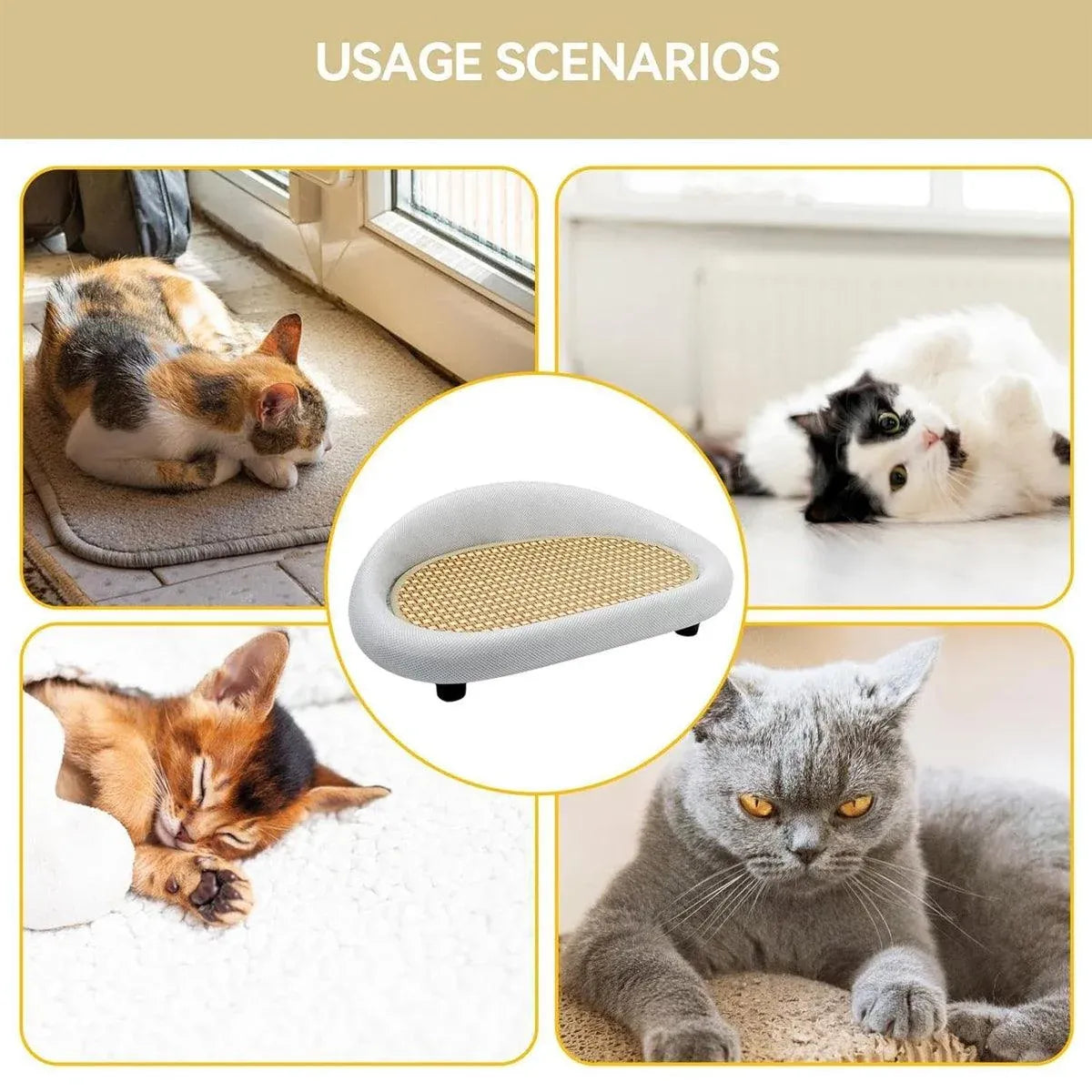 Large Cat Scratching Board Sofa Scratch Resistant Nest for Cats and Kittens - Green