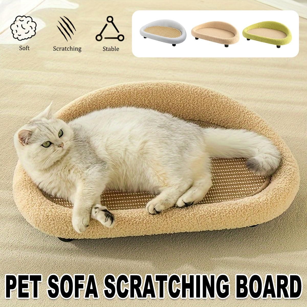 Large Cat Scratching Board Sofa Scratch Resistant Nest for Cats and Kittens - Green