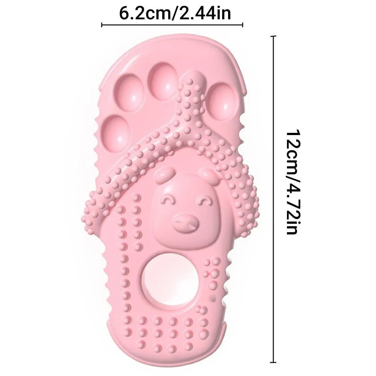 Pet Dog Chew Toy Slipper Shape Teething Durable Puppy Play Training - Orange