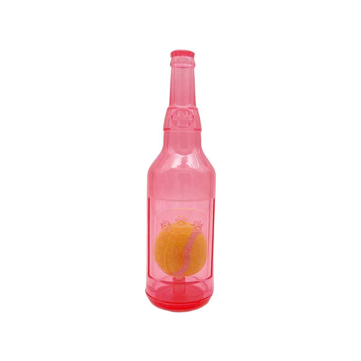 Durable Pet Teething Resistant Tennis Ball Wine Bottle Chew Toy for Dogs Play - Blue-S