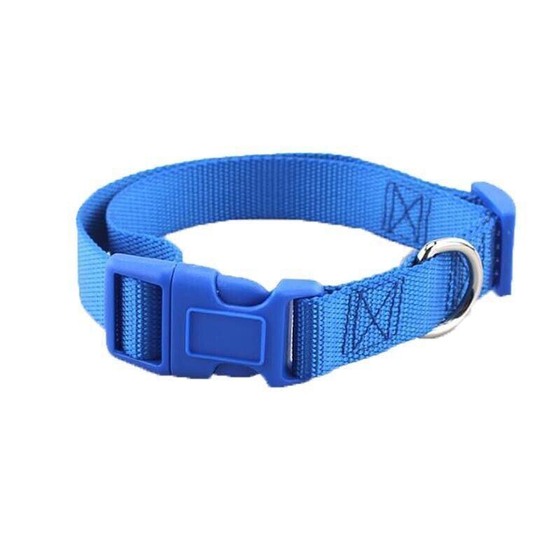 L Size Dog Puppy Pet Collar Adjustable Nylon Toy Large Pink Blue Red Black - Yellow