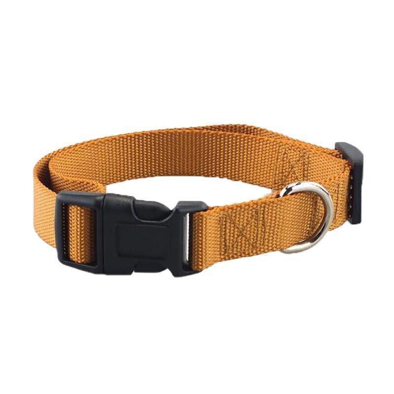 L Size Dog Puppy Pet Collar Adjustable Nylon Toy Large Pink Blue Red Black - Yellow