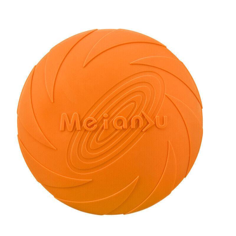 Frisbee Toy for Dogs Outdoor Fetch Training Soft Rubber Pet Flying Disc 18cm - Purple