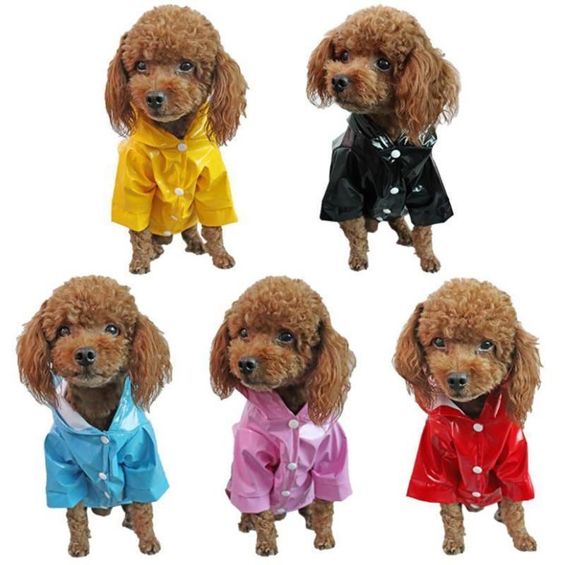 M Size Outdoor Hoodies Jacket Waterproof Pet Dog Clothes Puppy Raincoat Rain Coat - Blue