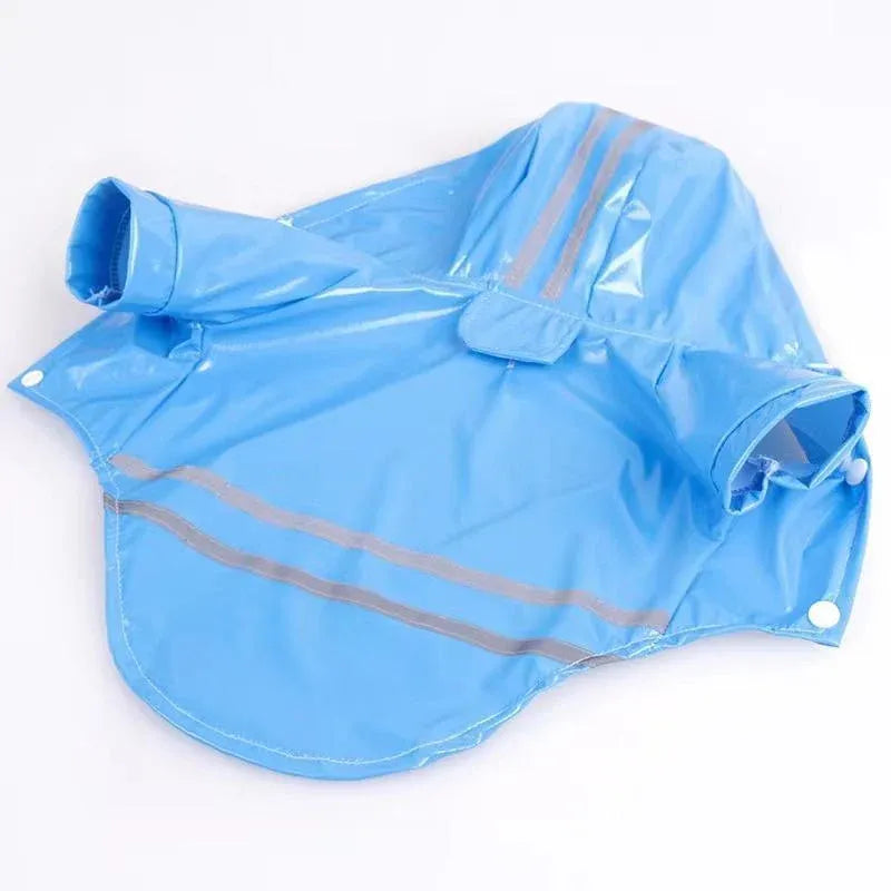 M Size Outdoor Hoodies Jacket Waterproof Pet Dog Clothes Puppy Raincoat Rain Coat - Blue