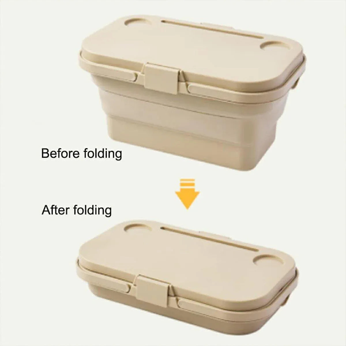 Outdoor Picnic Basket Camping Portable Handheld Storage Basket with Lid Foldable