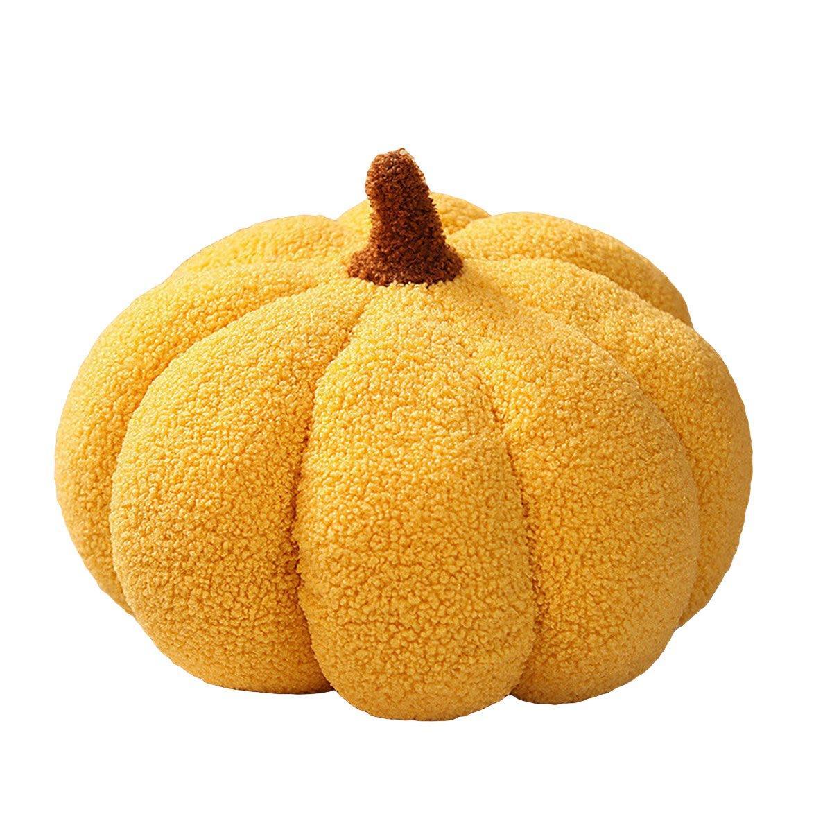 Soft Plush Pumpkin Pillow Cushion Sofa Living Room Bay Window Decor Indoor Toy - Orange