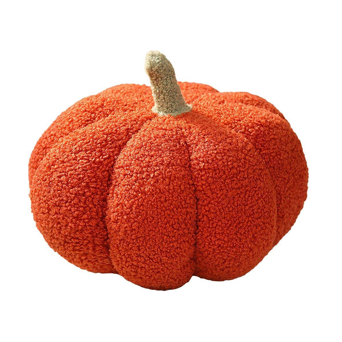 Soft Plush Pumpkin Pillow Cushion Sofa Living Room Bay Window Decor Indoor Toy - Orange