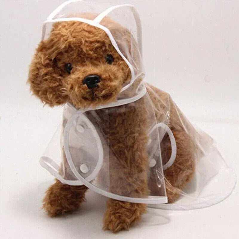 Puppy Waterproof Pet Dog Raincoat Jacket Clothes Vest Rain Coat Outdoor Hoodies White - XL
