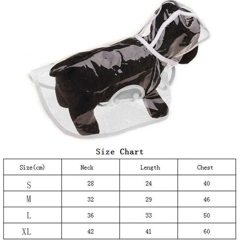 Puppy Waterproof Pet Dog Raincoat Jacket Clothes Vest Rain Coat Outdoor Hoodies White - XL