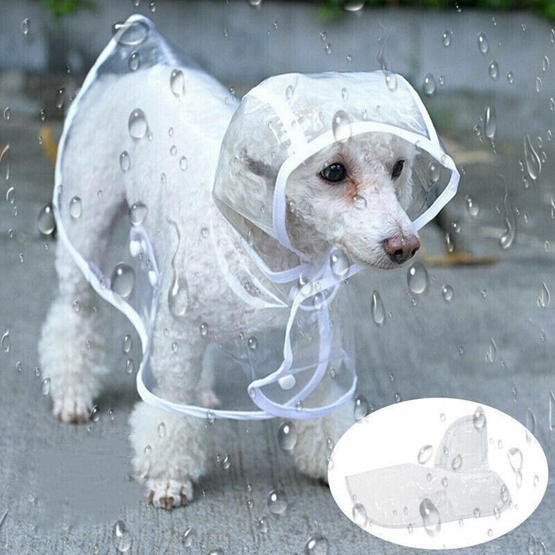 Puppy Waterproof Pet Dog Raincoat Jacket Clothes Vest Rain Coat Outdoor Hoodies White - XL