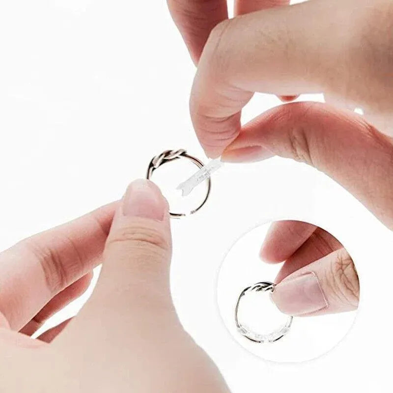12PCS Ring Size Adjuster Set Invisible Plastic Resizer for Loose Rings Comfort Fit